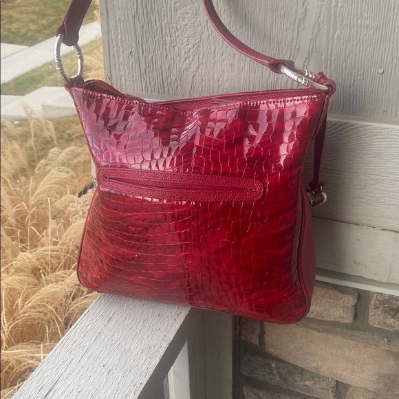 Brighton Cherie Soft Patent Croco lipstick red bag - Picture 4 of 10